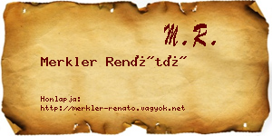 Merkler Renátó névjegykártya